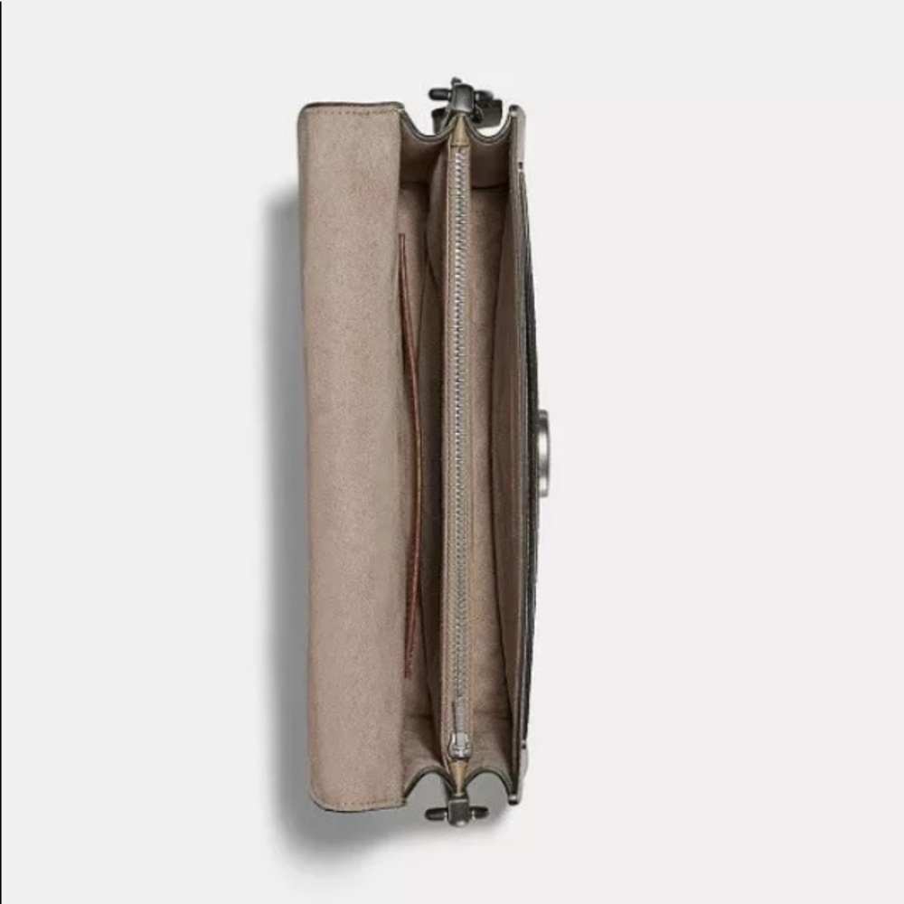 Coach Tabby 26 Signature Taupe/Silver Shoulder Bag - Picture 3 of 13